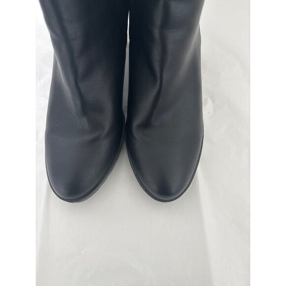 Kelly & Katie Boots Size 11 Black Ankle Office Chic Block Heel Booties Corp Core - Picture 4 of 15